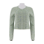 Round Neck Knitted Pullover Sweater