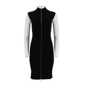 UV Resistant Zip Up Ribbed Dress