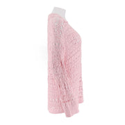 Collared Crochet Stitch Knit Pullover