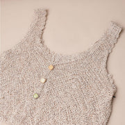 V-Neck Cropped Knit Top
