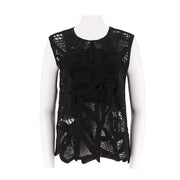 Coiling Openwork Crochet Sleeveless Top