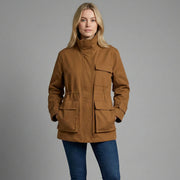 Workwear Style Stand Up Collar Short Jacket