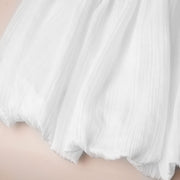 Textured Cropped Voluminous Woven Top
