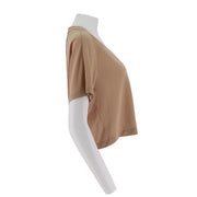 Relaxed Crossover Back Button Up Top