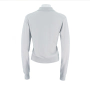 Polo Collar Long Sleeve Knit Top