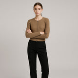 Open chest knitted sweater
