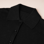 Women'S Reverse Collar Half Open Chest Long Sleeved Shirt