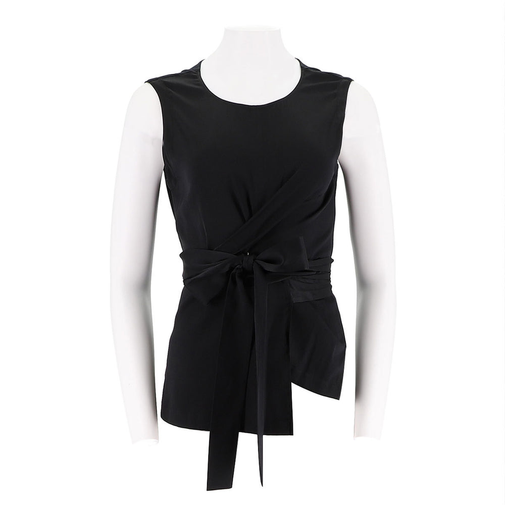 Tie Up Round Neck Pullover Top