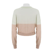 Colorblocked V-Neck Button Up Cardigan