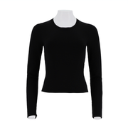 Women'S Round Neck Long Sleeved Pullover