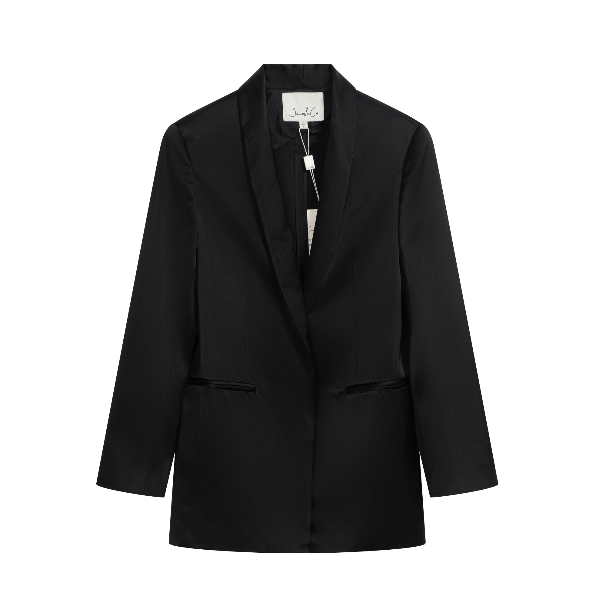Premium Acetate Double-Sided Satin Suit Jacket