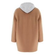 Hooded Mid Length Single Breasted Woolen Jacket