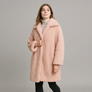 Imitation Teddy Fur Large Lapel Minimalist Coat
