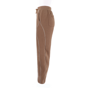 Combed Cotton Sweatpants With Piping Detail