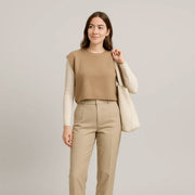 Round Neck Loose Fitting Short Pullover Sweater