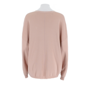 Oversized V-Neck Combed Cotton Pullover