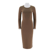 Womens Brushed Fitted Maxi Dress