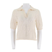 Collared Short Sleeve Sweater