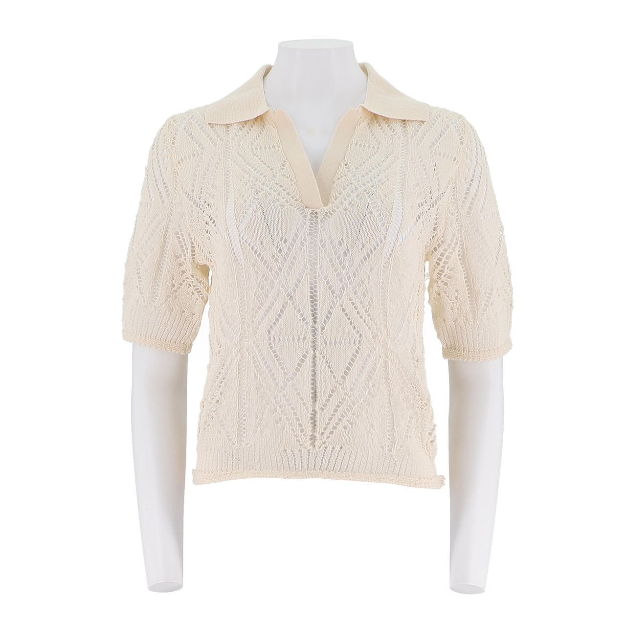 Collared Short Sleeve Sweater