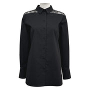 Lace Patchwork Long Sleeved Shirt