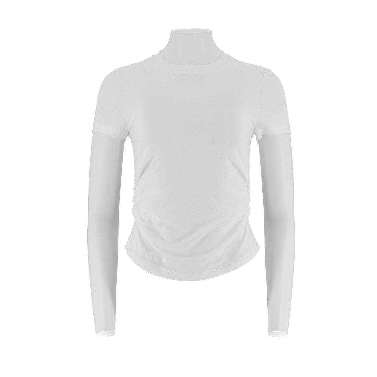 Slim Fit Round Neck Crop Top Tee