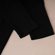 Fitted U-Neck Half Zip Knit Top