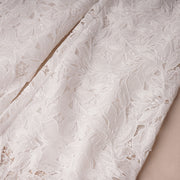 Embroidered Lace Cropped Trousers