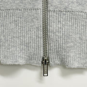 V-Neck Zipper Knitted Cardigan