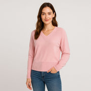 V-Neck Long-Sleeve Pullover