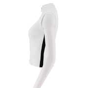 Stand-Collar Half Zip Ribbed Tank
