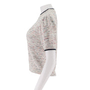 Crew Neck Short Sleeve Cropped Pullover