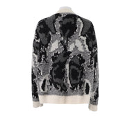 Alpaca Merino Wool Button Up Jacquard Cardigan