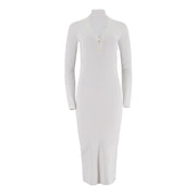 V-Neck Women'S Slim Fit Long Sleeved Dress
