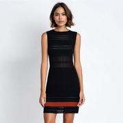 Round Neck Short Sleeved Slim Fit Dress