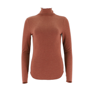 Womens Cozy Mock-Neck Long Sleeve Top