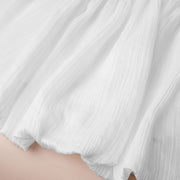 Textured Cropped Voluminous Woven Top