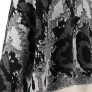 Alpaca Merino Wool Button Up Jacquard Cardigan