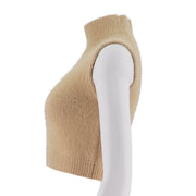 Knitted Vest With Shoulder Sleeves