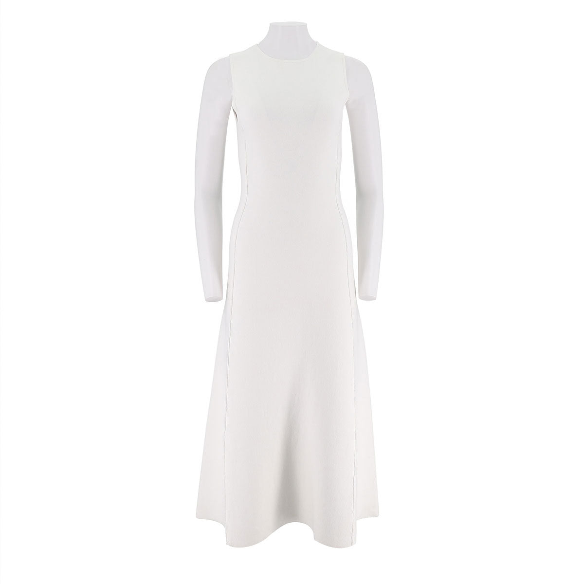Round Neck Slim Fit Cut Sleeve Dress