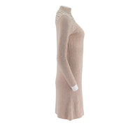 Ladies Mock Neck Long Sleeve Dress