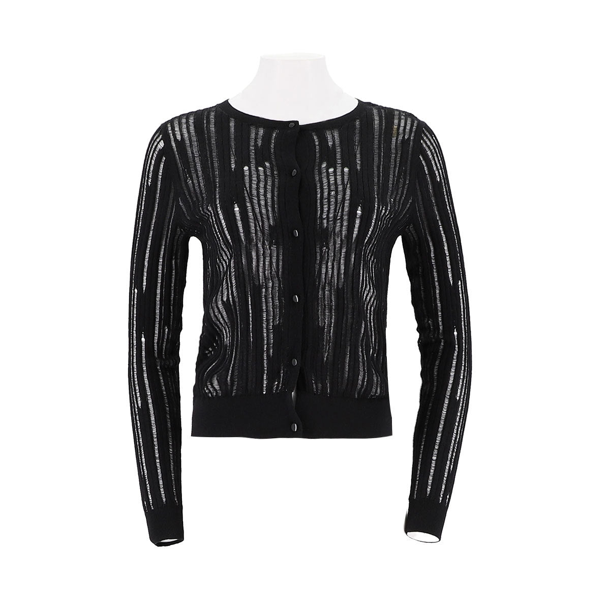 Round Neck Slim Fit Basic Version Knitted Cardigan
