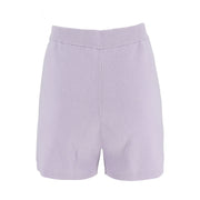 Elastic Waist Cable Knit Shorts