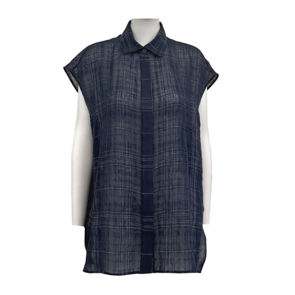 Sleeveless Linen Shirt