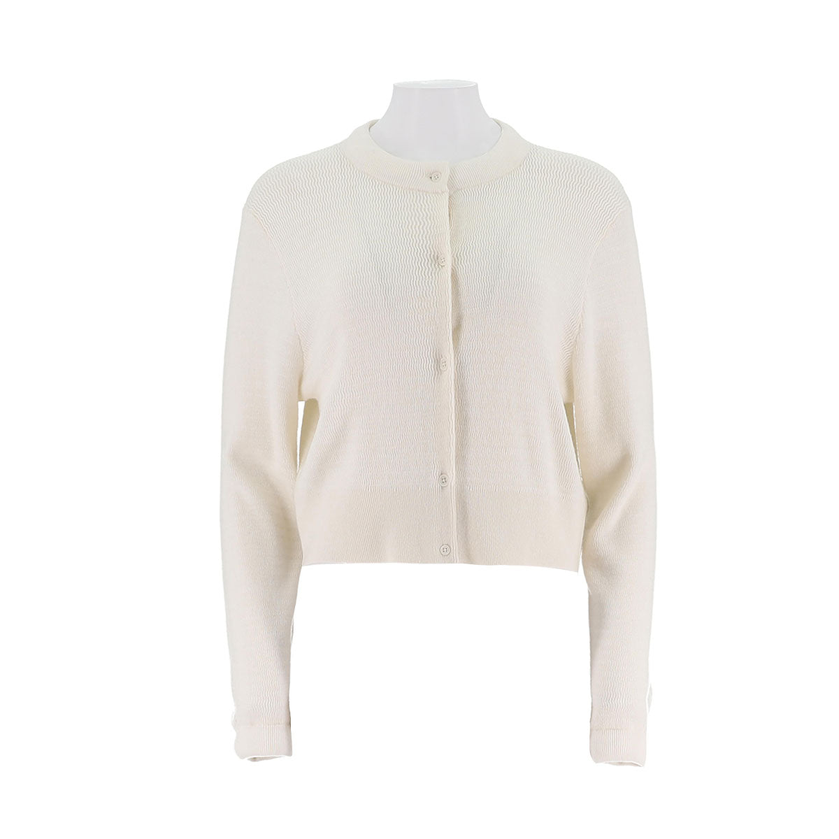 Round neck single breasted lightweight cardigan