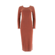 Womens Brushed Fitted Maxi Dress