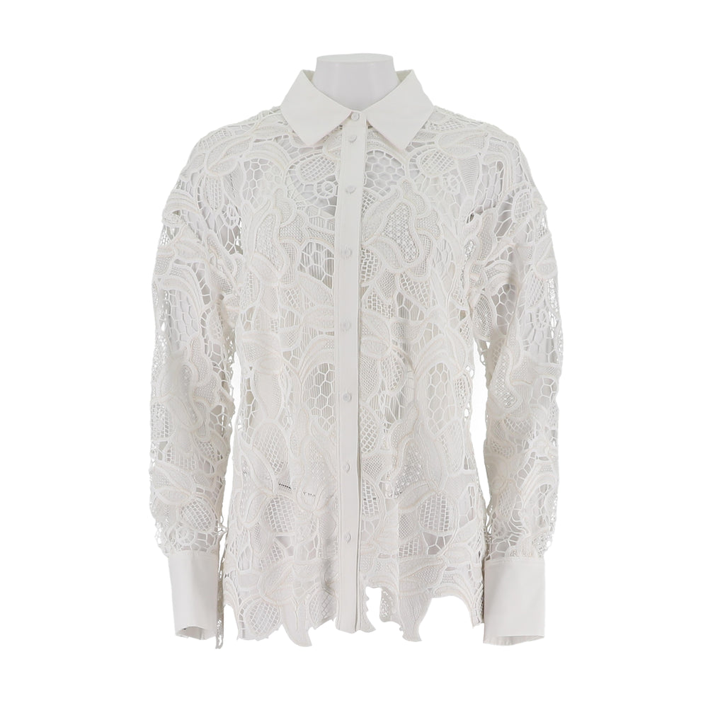 Lace Crochet Long Sleeved Shirt