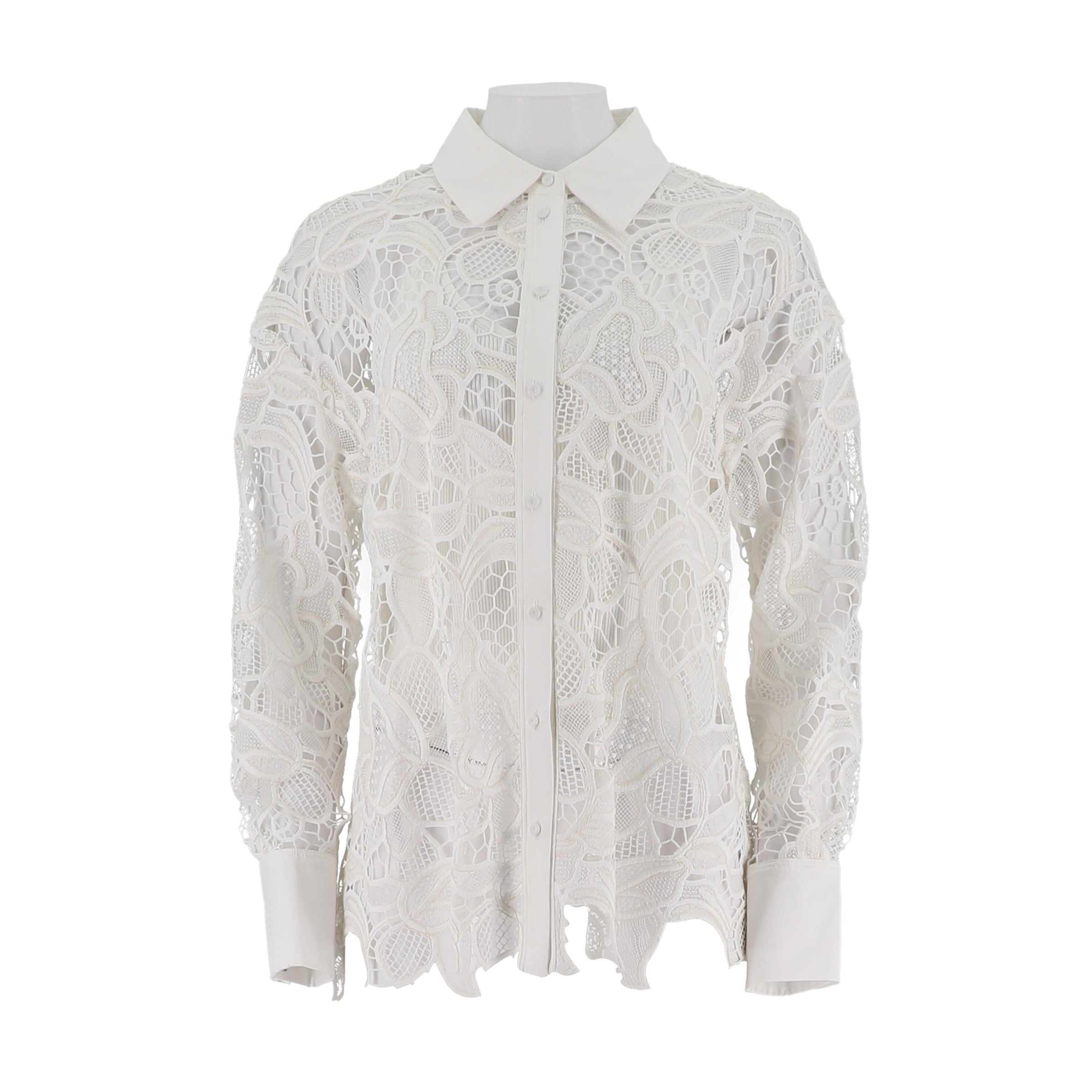 Lace Crochet Long Sleeved Shirt