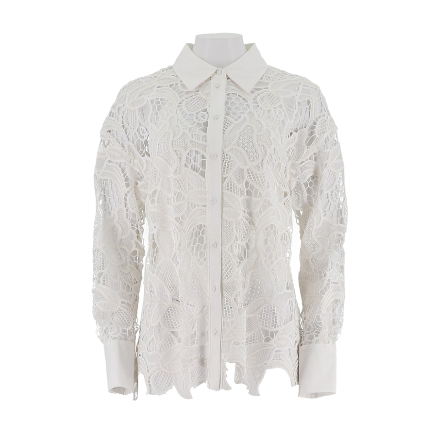 Lace Crochet Long Sleeved Shirt
