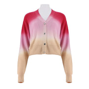 Gradient V-Neck Cardigan Sweater