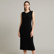 Pleated Sleeveless Dress